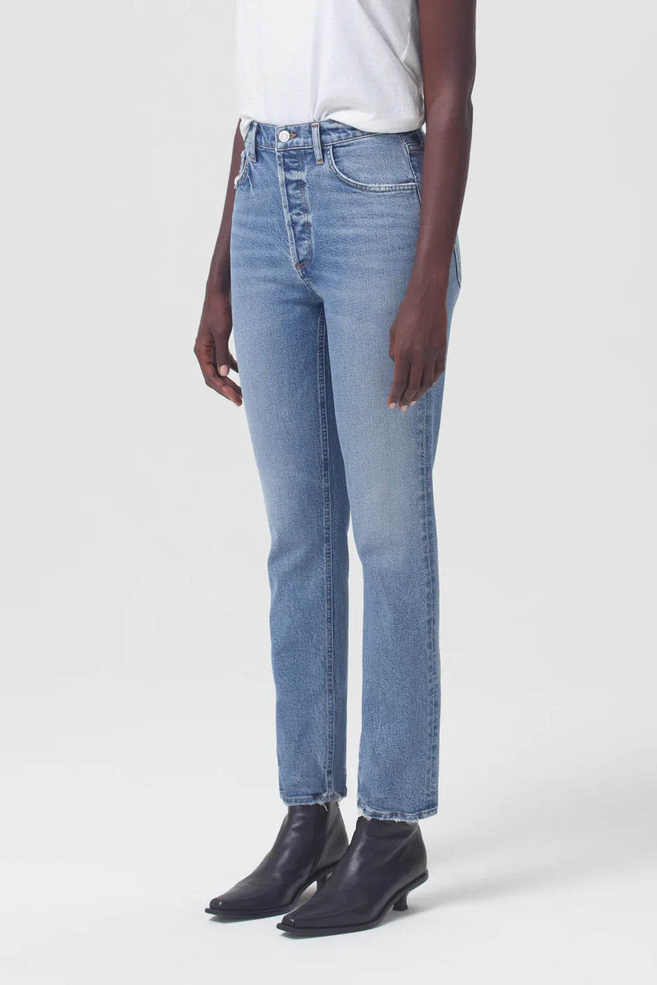 Slate Long High Rise Straight