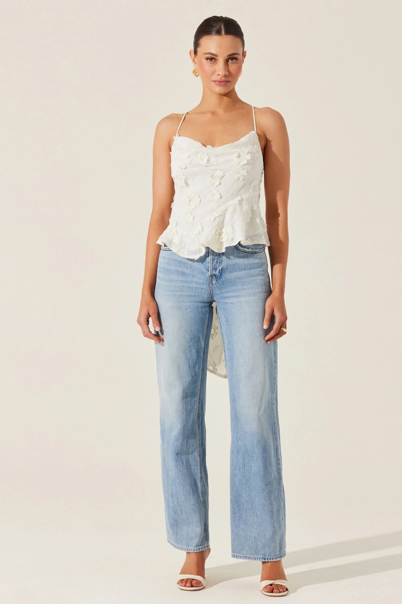 Violet Quantum Floral Top