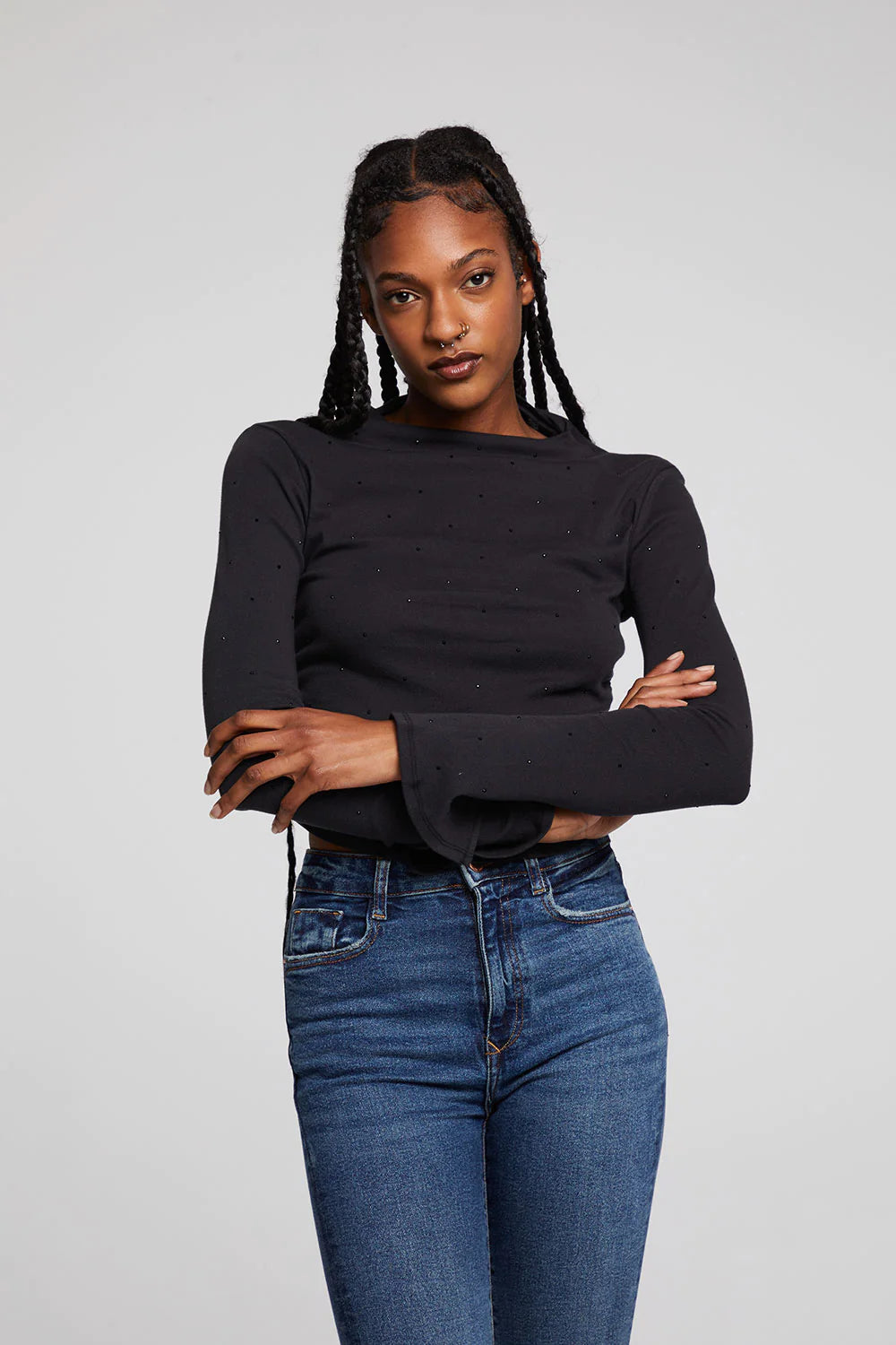 Thyme Pulse Shirred Top