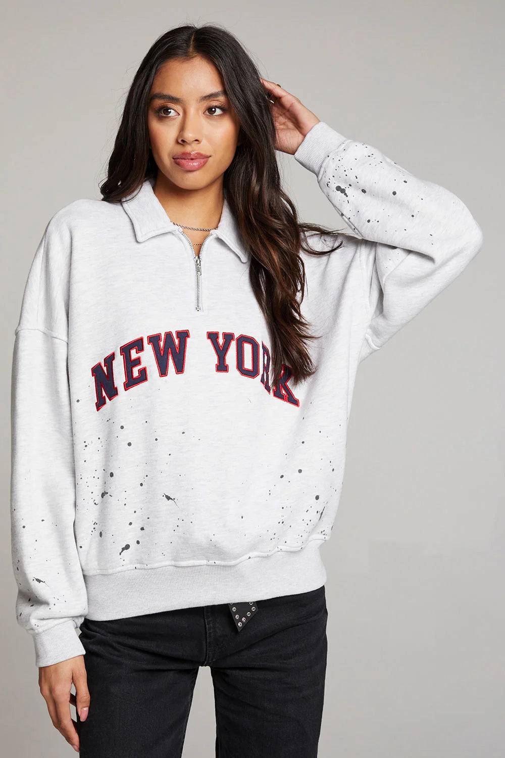 Amore York Splatter Paint Half Zip