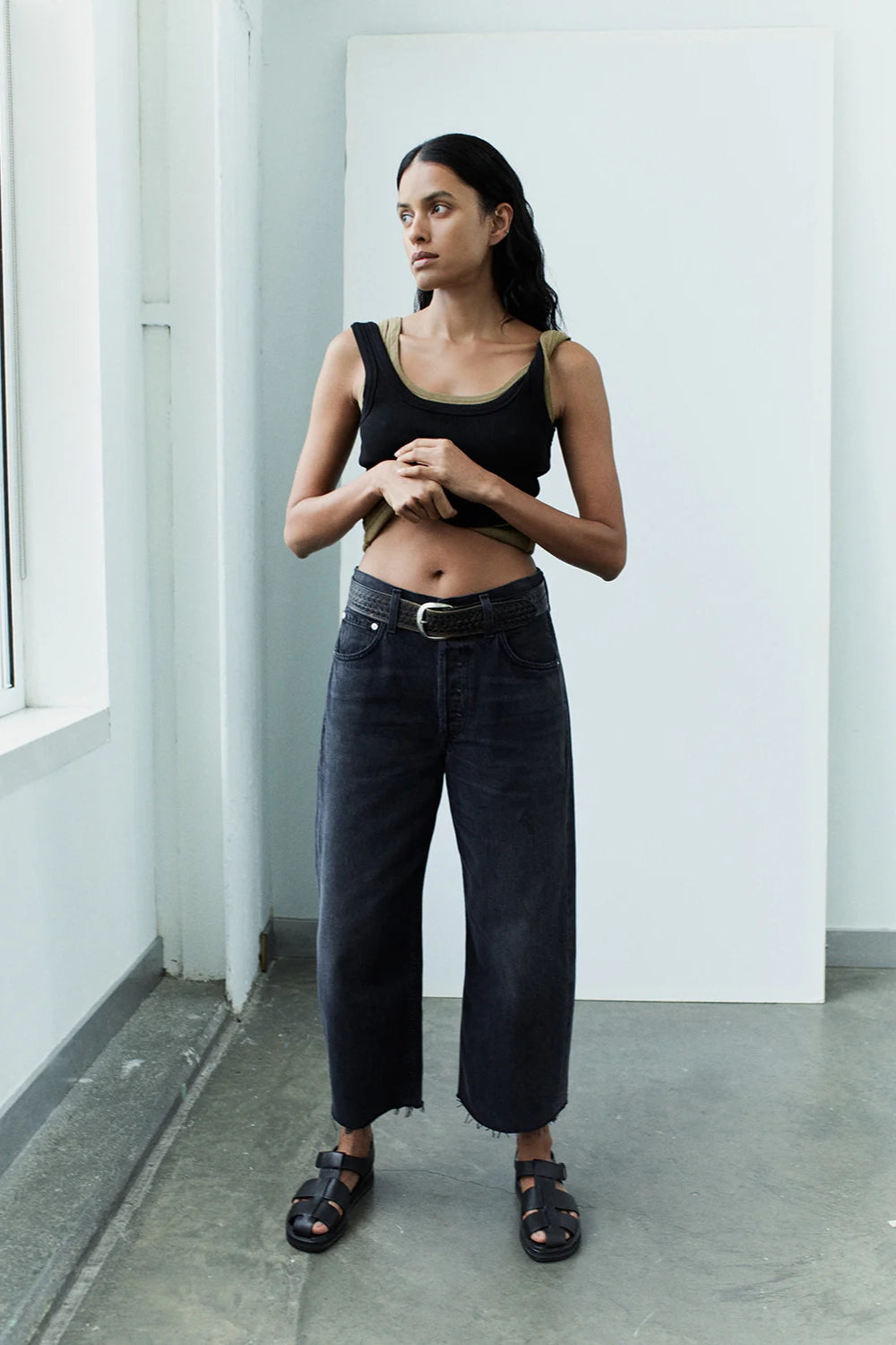 Eon Grâce Raw Hem Crop Jean