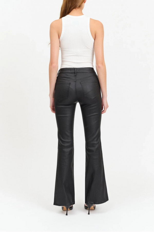 Boundless Mid Rise Flare in Coated Asphalt