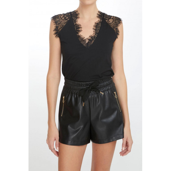 Quick Cielo Lace Cotton Top