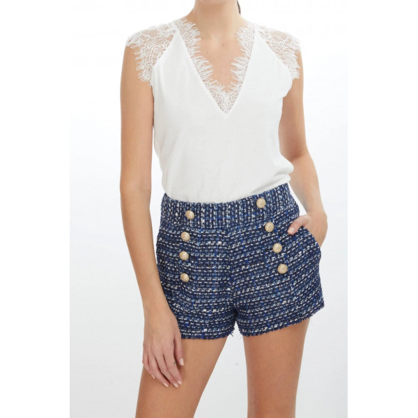 Quick Cielo Lace Cotton Top