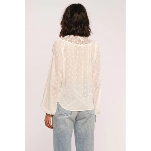 Anima Swiss Dot Woven Top