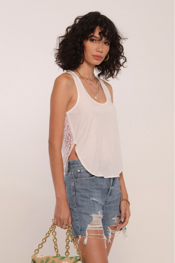 Pearl Crochet Back Tank