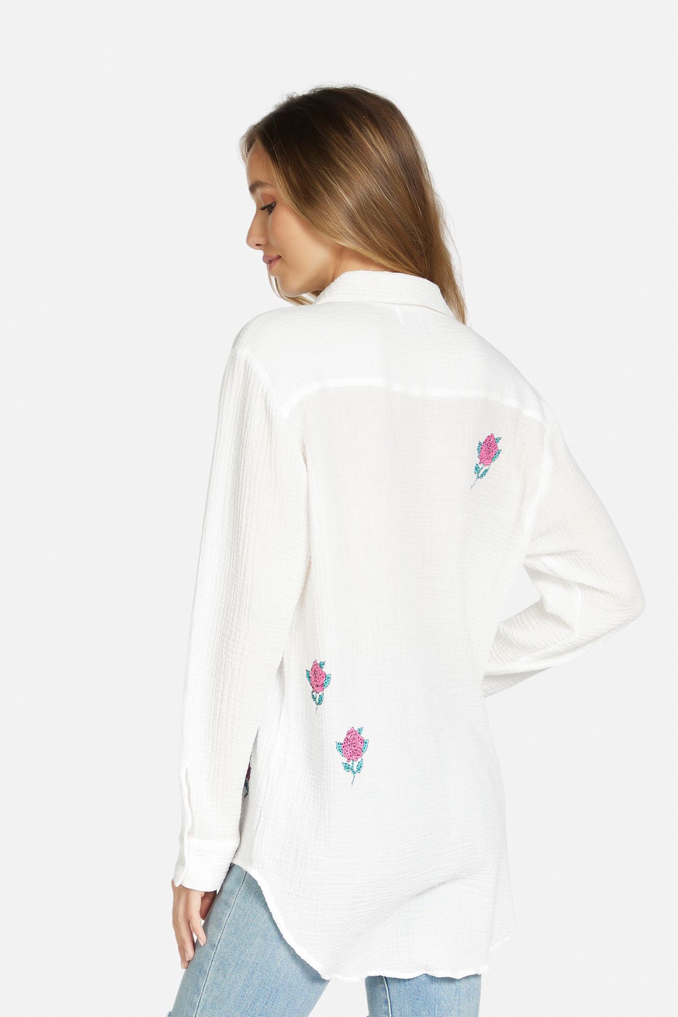 Ambra Paradox Crystal Rose Button Down