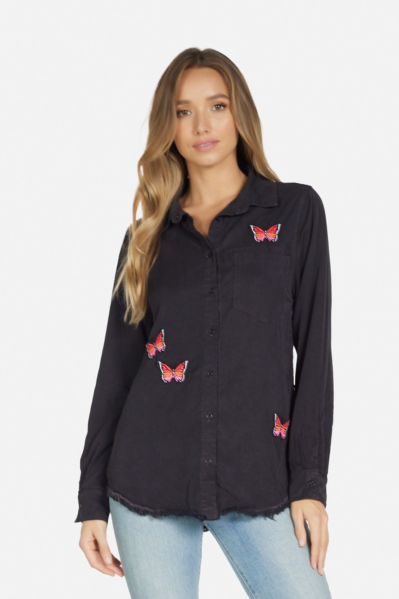 Clover Soie Butterfly Button Down