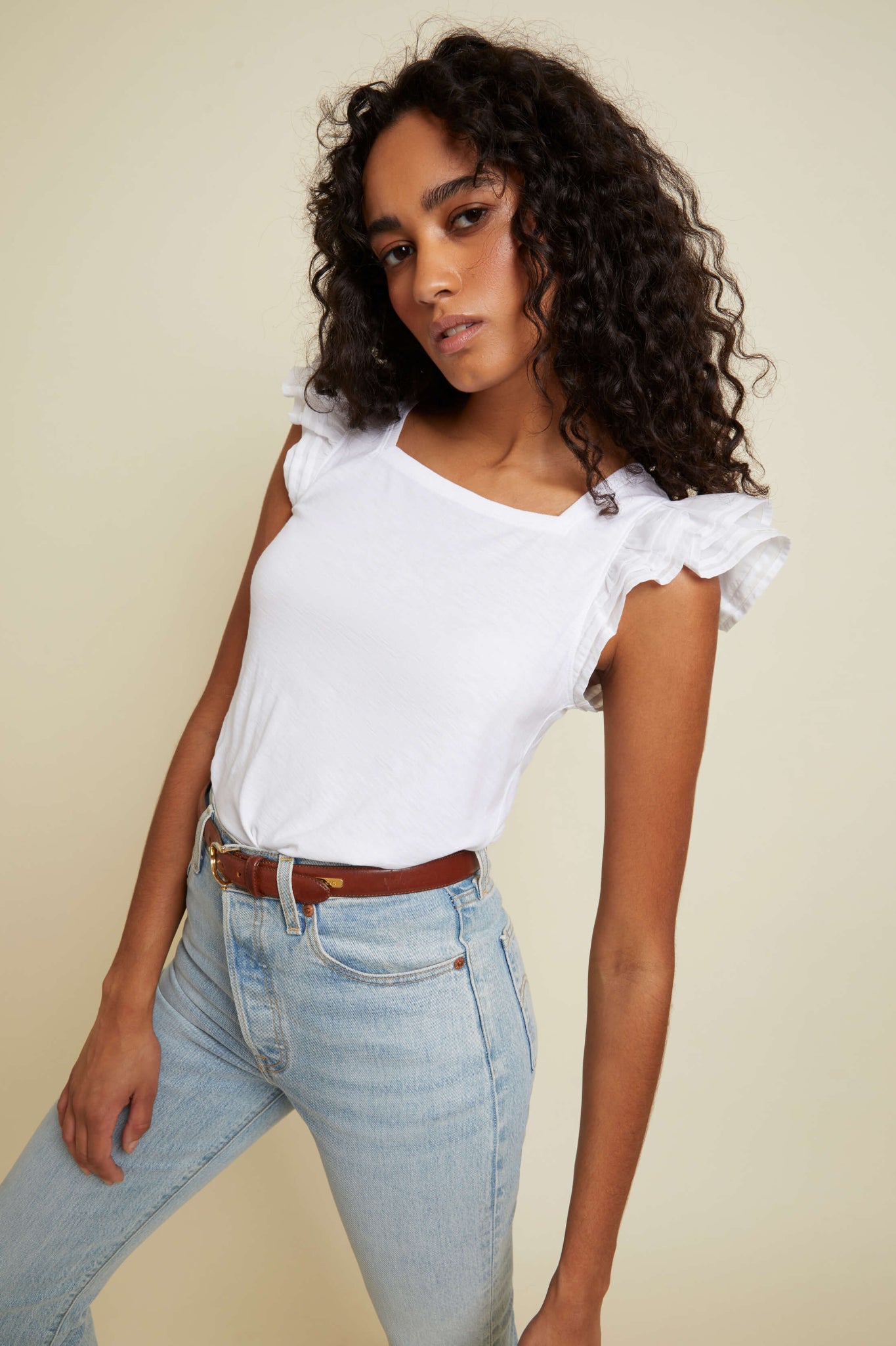 Ardore Square Neck Ruffle Top