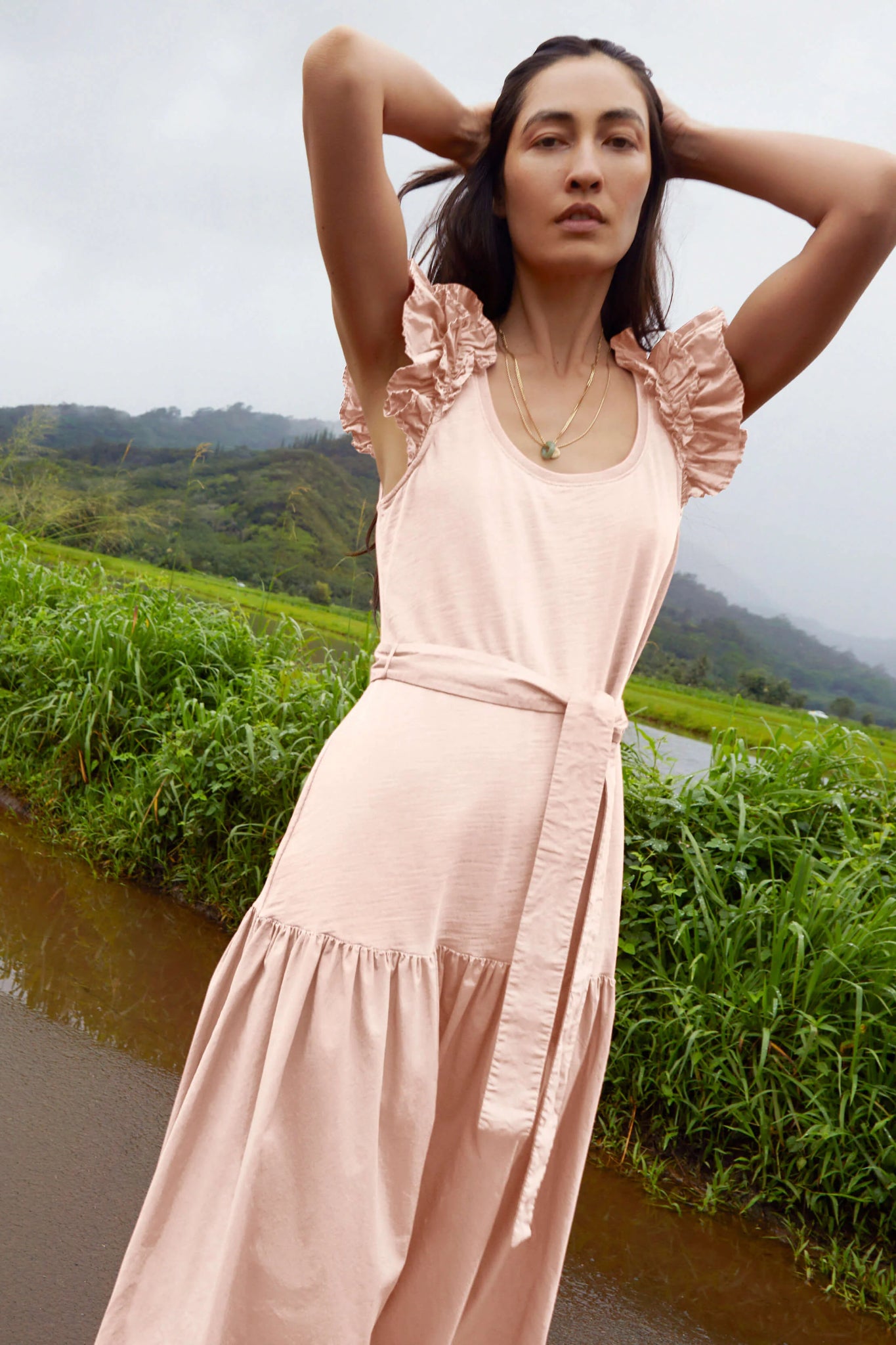 Shine Flow Frilly Dress