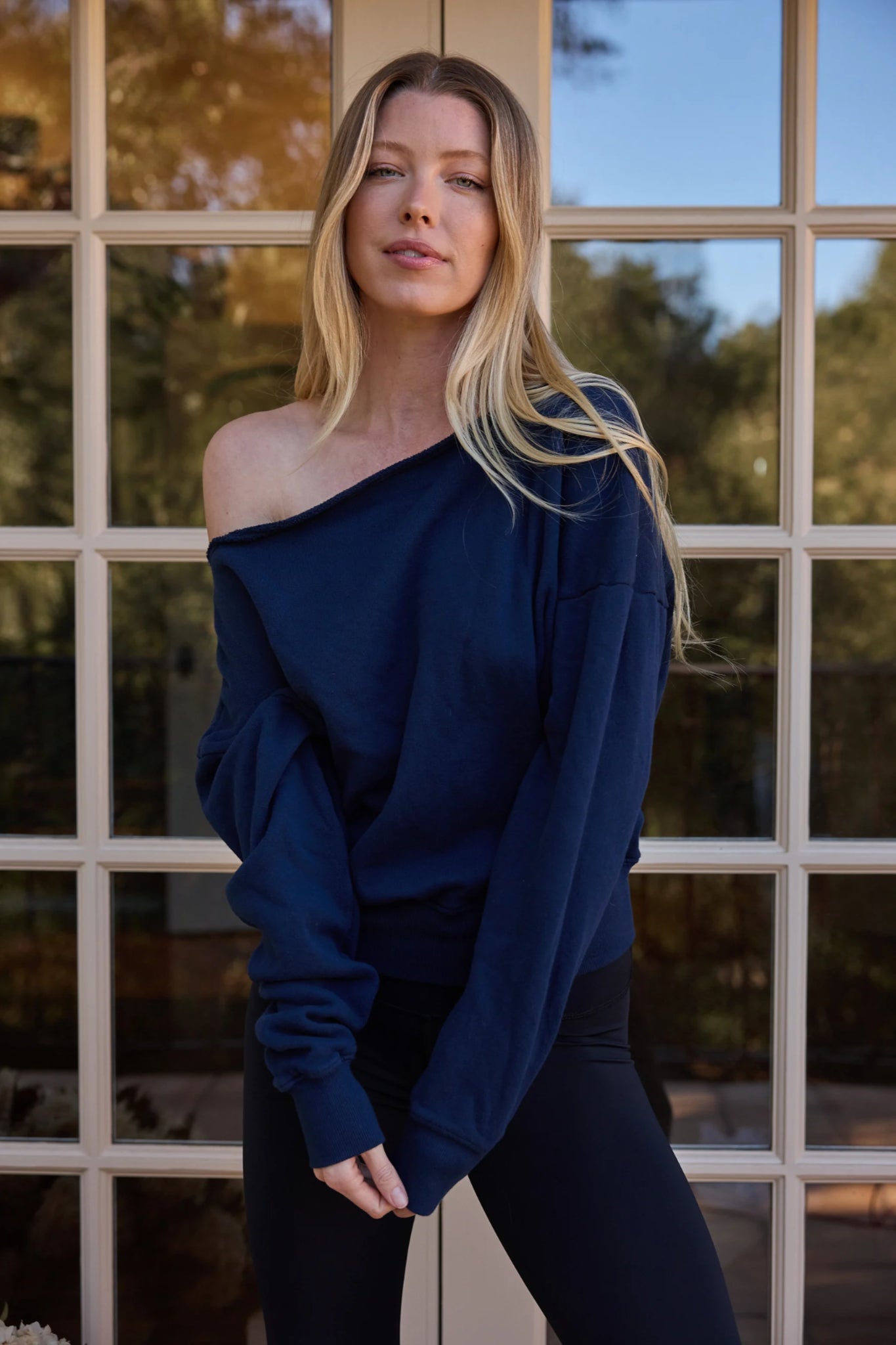 Arc Luxe Off The Shoulder Sweatshirt