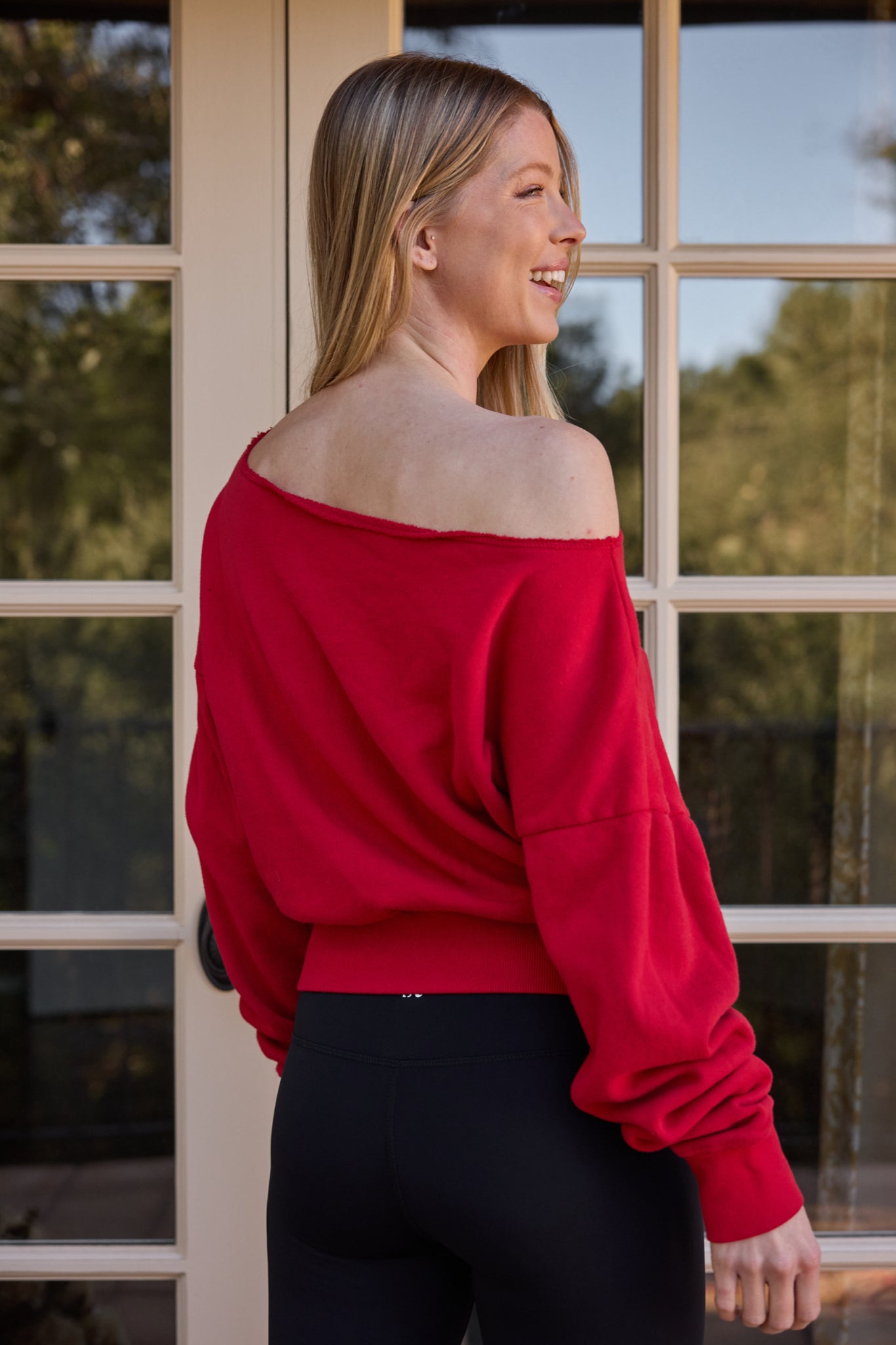 Arc Luxe Off The Shoulder Sweatshirt