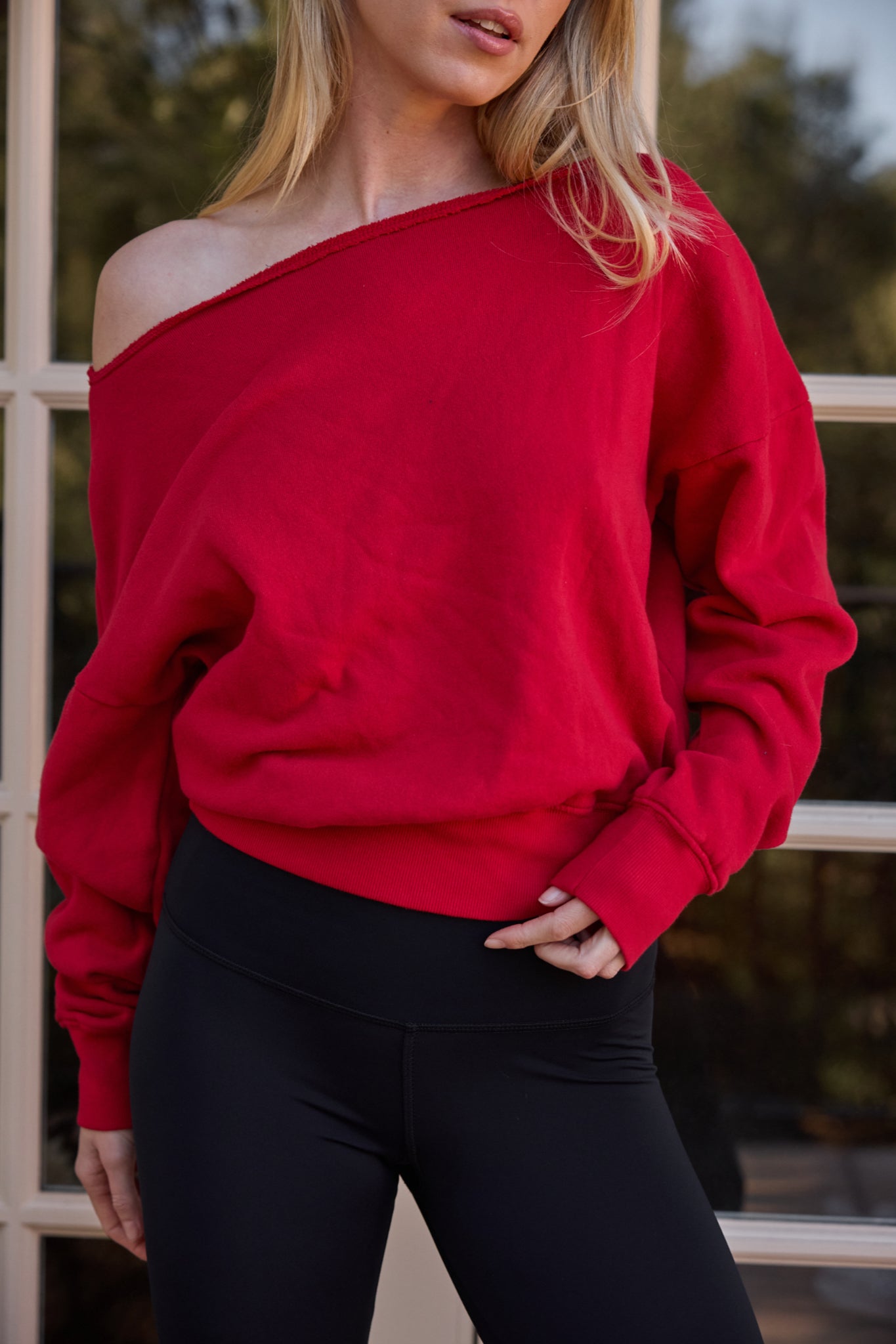 Arc Luxe Off The Shoulder Sweatshirt