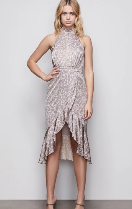 Dawn Halter Leopard Dress