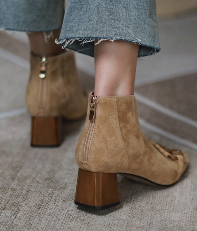 Haze Zipper Ankle Boots