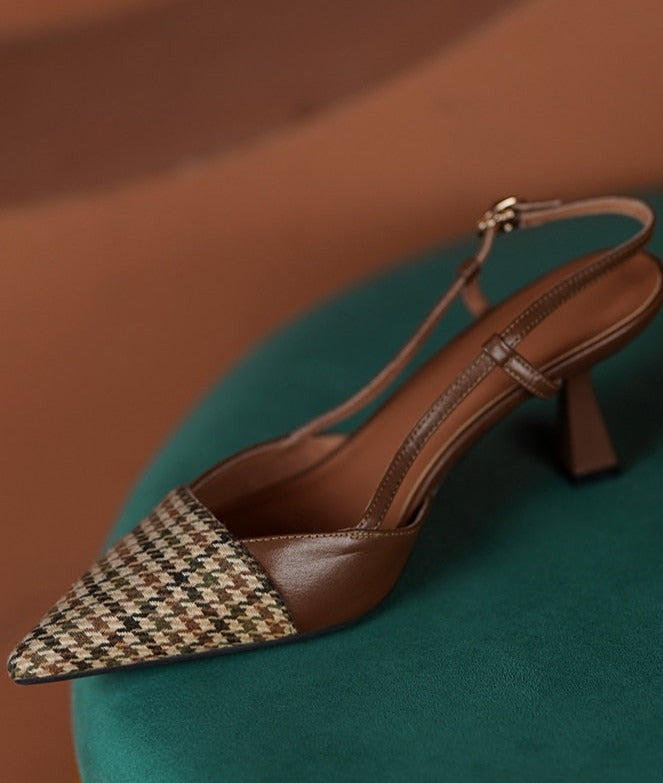 Warm Leather Kitten Heels